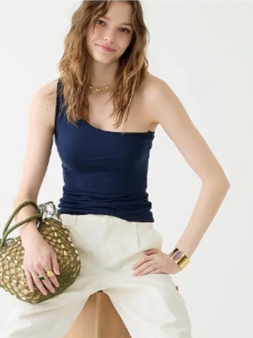 J. Crew FormKnit one-shoulder tank top